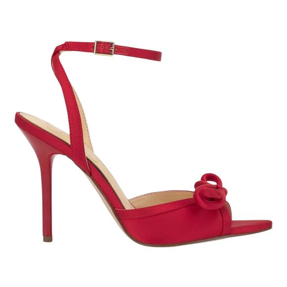 Jessica Simpson Women's Nolira Two Piece Bow Stiletto Heel Sandals Red Size 10 - Picture 2 of 4